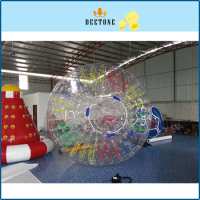 0.8mm PVC 2.8m Summer Outdoor Bubble Football Rolling Ball On Grass Inflatable Human Hamster Ball Air Bumper Body Ball