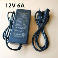 EU/US/UK 12V 6A 72W Power Supply AC to DC Adapter For 5050 3528 5630 RGB LED STRIP