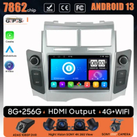 Car Radio Android 13 For TOYOTA YARIS 2005 - 2011 Navigation GPS Android Auto Carplay Multimedia Player Stereo No 2din WiFi 4G