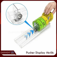 Pusher Akrilik Display Otomatis System Dorong Rak Snack Jajan Perlengkapan Toko Kelontong Minimarket