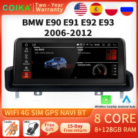 10.25" Idrive WIFI SIM Carplay Car GPS Navi Radio For BMW E90 E91 E92 E93 2005-2012 Google BT 8+128GB Android IPS Touch Screen