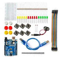 new Starter Kit for arduino UNO R3 mini Breadboard LED jumper wire button compatile