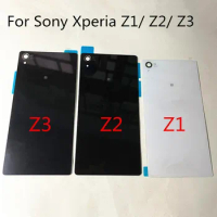 New For Sony Xperia Z2 L50w Z1 Compact Mini Z1 Z3 Compact Mini Rear Door Battery Back Housing Glass Cover Case With LOGO