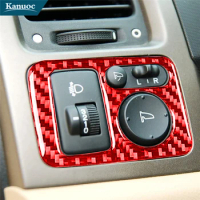 Mirror Adjustment Switch Stickers Frame For Honda CRV 2007 2008 2009 2010 2011 Carbon Fiber Car Interior Decorative Accessories