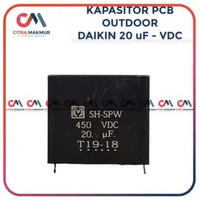 Kapasitor Fan Outdoor AC inverter Daikin 20 uf Original Solder Kawat 400 Volt Kotak Hitam PCB Kipas