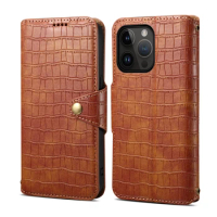 Luxury Crocodile Leather Wallet Flip Phone Cases For Apple Iphone 15 14 13 12 Pro 7 8 Plus X Xr Xs Max Cover Shockproof Case