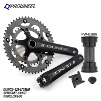Prowheel Ounce-421 110BCD 170MM 34/50t Road Bike Crankset Crank BB68 BB86 Ultra Light Suitable 8/9/10S Bicycle Accessories
