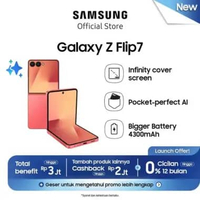 Samsung Galaxy Z Flip7 12/512GB | Smartphone AI | Hp Lipat | Kamera 50MP | 4300 mAh Coral Red.