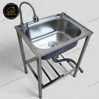 rak wastafel table dapur bak tempat cuci piring meja kitchen sink portable 6045 single bowl bcp stai
