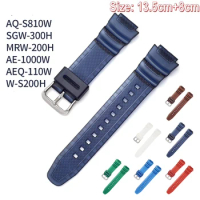 Silicone Bracelet Wrist AQ-S800W/AE-1000W/W-S200H/SGW-500H/AQ-S810W/W-735H/AEQ-110W Watch Band AQS800W Strap Watchband