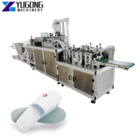 YG White Non Woven Closed Toe Disposable Slippers for Hotel Massage Making Machine Disposable Non Woven Slipper Making Machine