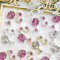 10pcs Beauty Head Jewelry Nails Charm 5 Colors Diamond Alloy Small Fresh Decorations Cartoon Princess For Nail Art Materials,DIY
