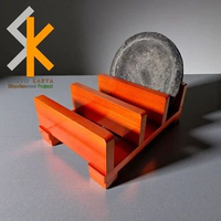 Rak Tempat Tatakan Cobek Kayu Mahoni Finishing Politur, Anti Jamur, Anti Air, Anti Karat
