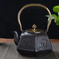Cast iron teapot in southern Japan iron pot of iron Pig iron pot of 1400 ml ferro ShouXi pot of tea