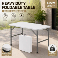 【SG Stock】122cm | 180cm HDPE Folding Table | Study Table | Foldable Portable Outdoor Table | Office 