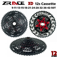 ZRACE ALPHA 12s XD Cassette 12 Speed MTB Bike Freewheel 9-50T - Black,Compatible XD freehub, XX1 X01