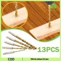 Mata Bor Twist Drill 13pcs Tahan Lama Mata Bor Besi Dan Kayu Set Lengkap Segi Enam Mata Bor Kayu Set