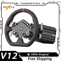 Pxn V12 Gaming Steering Racing Wheel Lite 6nm Real Direct Drive Force Feedback Simulator For 7/8/10/11/Ps4/Xbox One Pc Windows