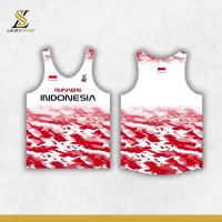 Luckysport Running Jersey Printing sports Singlet outdoor sport Singlet Lari Indonesia Cepat Kering