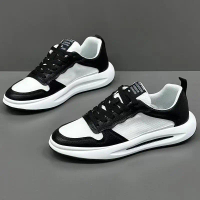 Men's sneakers, new mesh shoes, breathable new white shoes, comfortable, stylish, versatile sports c