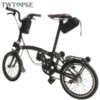 TWTOPSE British Flag Folding Bike Bag For Brompton 3SIXTY Fnhon SP8 Water Resistant 1050D Handlebar Saddle Bicycle Bag Rear Bags