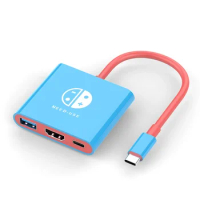 For Switch Dock 4K HDMI USB 3.0 Hub Adapter USB C Splitter TV Portable Docking Station for Nintendo Laptops PC iPad MacBook Air