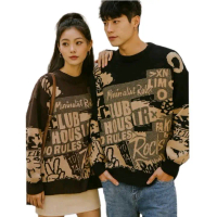sweater rajut ROCKS STAR SWEATER Atasan Baju Panjang pria Wanita  Tebal rajut komputer outer top