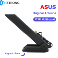 Original ASUS WiFi6e Motherboard Antenna 2.4G/5G/6G 2T2R Multi-band Magnetic Antenna for GIGABYTE MSI ASRock PCI-E Network Cards