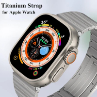 Luxury Titanium Metal Band For Apple Watch Ultra 49mm Series 8 7 41mm 45mm Link Bracelet For iWatch 6 5 4 3 SE Strap 44mm 42mm