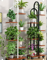 花架 花架子置物架花盆架客廳落地式可移動花架多層鐵藝綠蘿花盆架室內