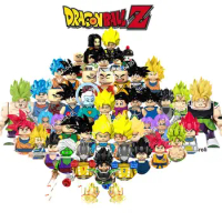 KF6181A Dragon Ball Anime Cartoon Goku Vegeta Dragon Buliding Blocks Bricks Mini Action Figures Kids Assembl Toys Birthday Gift