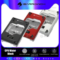 Barrowch CPU Water Block TFT Digital Display For AMD RYZEN AM4 AM3+ FM+ Platform 5V 3Pin Support M/B AURA SYNC FBLTFHA-04N V2A