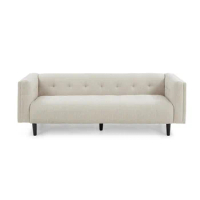 Mid-Century Modern Fabric Upholstered Tufted 3 Seater Sofa
