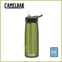 【美國CamelBak】750ml eddy+多水吸管水瓶 橄欖綠 CB2465301075
