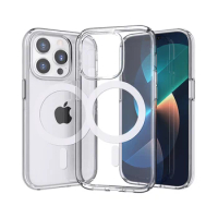 Magnetic Wireless Charge Clear Case For Apple iPhone 15 14 13 12 11 Pro Max mini X XS XR For Magsafe iPhone Cases Cover