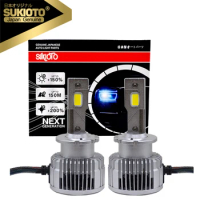 2PCS SUKIOTO GENUINE D2S D3S LED Headlight D1S D4S 6000K All In One 70W 20000LM No Error Canbus D1 D2 D3 D4 LED Headlamp Bulbs