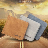 by dhl or ems 200pcs Vintage Leather Men Wallets Small Money Holder SD SIM Memory Cards Holder Dull Polish Short Purse