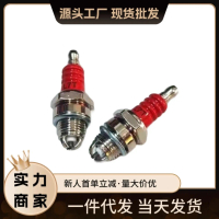 L7T three-prong spark plug for two-stroke lawn mowers, hedge trimmers, brush cutters, and chainsaws