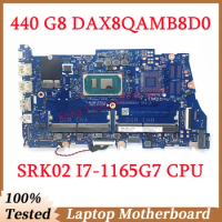 For HP Probook 440 G8 450 G8 Mainboard DAX8QAMB8D0 With SRK02 I7-1165G7 CPU Laptop Motherboard 100% Fully Tested Working Well