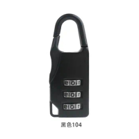 1pcs All Metal Precision Portfolio Padlock Travel Bag Backpack Zipper Bag Three Password Padlock Anti - Theft Supplies