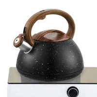 Whistling Tea Kettle Stainless Steel Whistling Teapot 3L Boiling Teapot With Wooden Handle Loud Whistle Tea Kettle For Electric