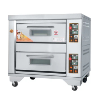 Commercial Bakery Equipment Deck Oven 2-Layer 2-Tray For Mini Bakery Industrial Gas Ovens