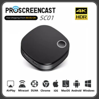 Proscreencast SC01 2.4G/5G 4K HDR Miracast WiFi Display Receiver Dongle For Airplay DLNA HDMI TV Stick