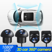 Car 360 Panorama cam Kit 1080P AHD Right Left Front Rear View Night Vision 4 Camera for Android System Radio Multimedia player