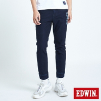 EDWIN JERSEYS 迦績 EJ6 保溫款 柔感內刷毛中低腰縮口牛仔褲-男款 原藍色 JOGGER