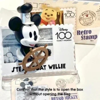 Miniso Disney 100th Genuine Anniversary Retro Stamp Blind Boxs Creative Refrigerator Magnet Mystery Box Collection Holiday Gift