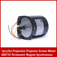 1pcs/lot 220V 25W Projection Projector Screen Motor 60KTYZ Permanent Magnet Synchronous Engine Electric Silver