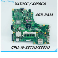 X450CC Mainboard For ASUS A450C X450C X450CC X450CA Y481 Laptop mainboard X450CA Motherboard With i5-3317U/3337U CPU 4GB-RAM