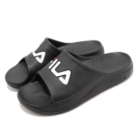 【FILA】拖鞋 Plumpy Slide 黑 白 男鞋 防水 輕便 經典 基本款 斐樂(4S334W001)