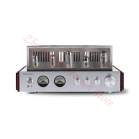 Dual UV meter 6P1 tube power amplifier, NE5532 Op-AMP Bluetooth 5.0 dual channel power amplifier, output power: 3.8W*2